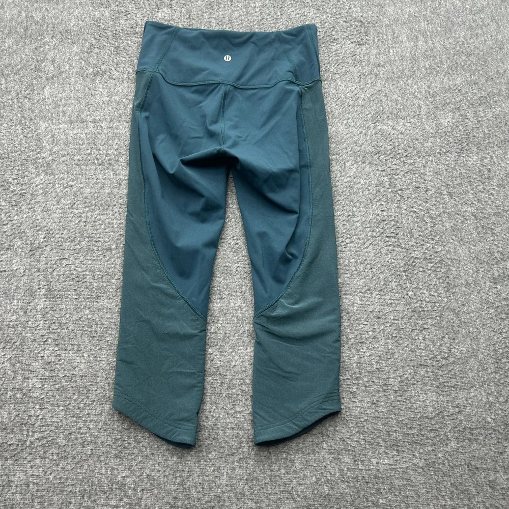 Lululemon Ready Set Go Crop Womens‎ 6 Submarine Stretch Activewear Leggings